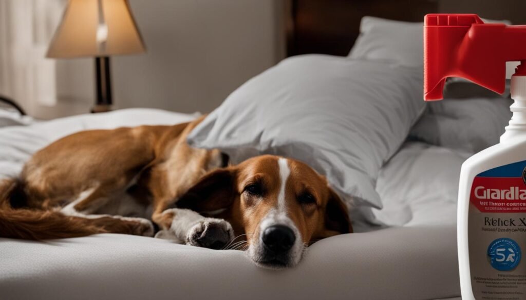 precautions for using bed bug spray around dogs